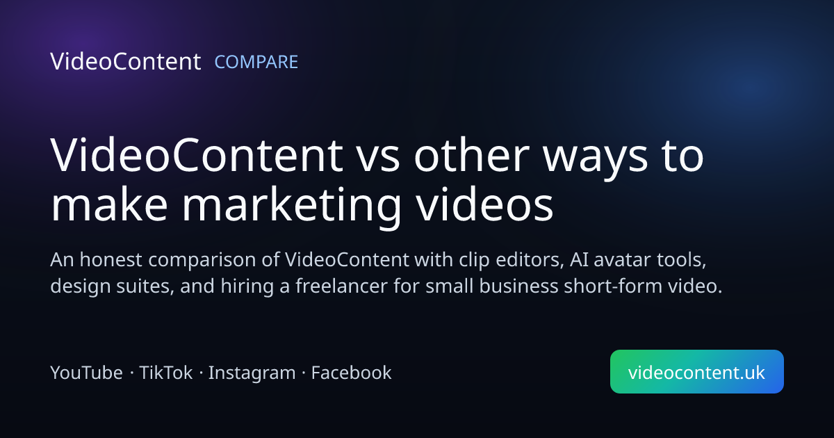 VideoContent vs Other AI Video Tools for Small Businesses